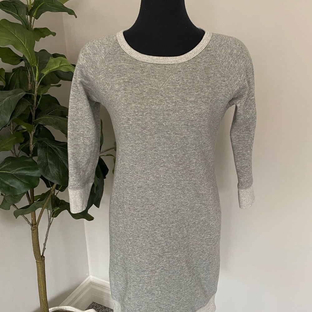 J CREW 3/4 SLEEVE SWEATSHIRT DRESS